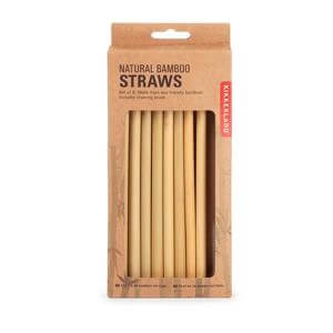 Kikkerland Natural Bamboo Straws